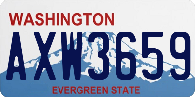 WA license plate AXW3659