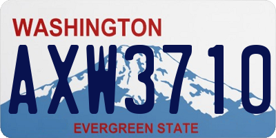 WA license plate AXW3710