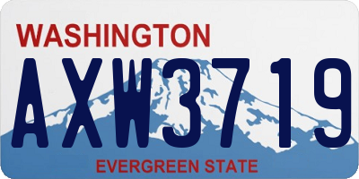 WA license plate AXW3719