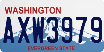 WA license plate AXW3979