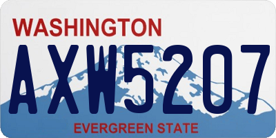 WA license plate AXW5207
