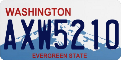 WA license plate AXW5210