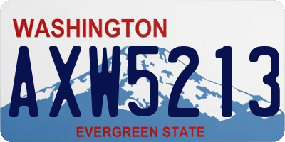 WA license plate AXW5213