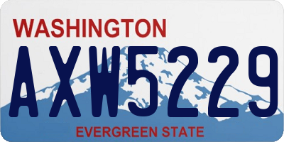 WA license plate AXW5229