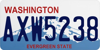 WA license plate AXW5238
