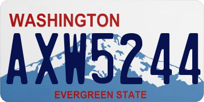 WA license plate AXW5244