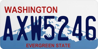 WA license plate AXW5246