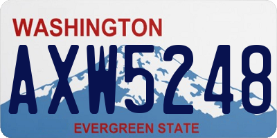 WA license plate AXW5248