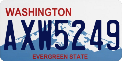 WA license plate AXW5249