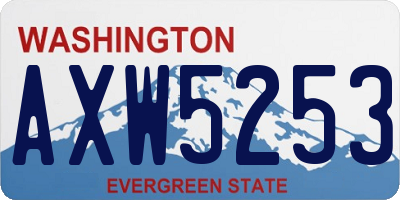 WA license plate AXW5253