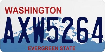 WA license plate AXW5264