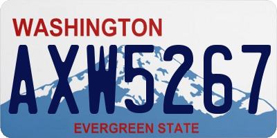 WA license plate AXW5267