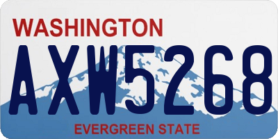 WA license plate AXW5268