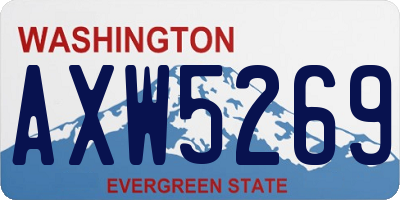 WA license plate AXW5269