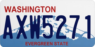 WA license plate AXW5271