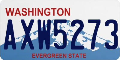 WA license plate AXW5273