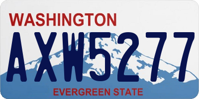 WA license plate AXW5277