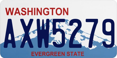 WA license plate AXW5279