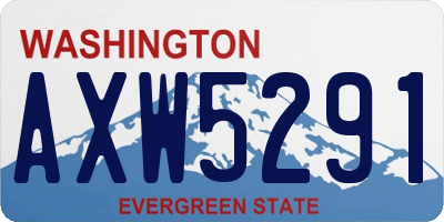 WA license plate AXW5291