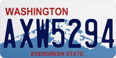 WA license plate AXW5294