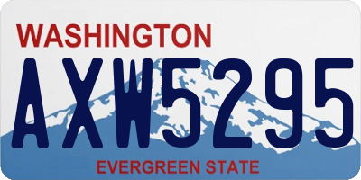 WA license plate AXW5295