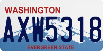 WA license plate AXW5318