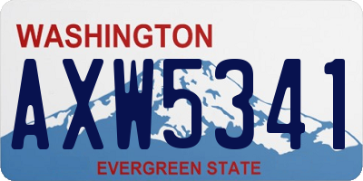 WA license plate AXW5341
