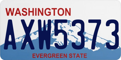 WA license plate AXW5373