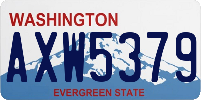 WA license plate AXW5379
