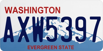 WA license plate AXW5397