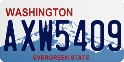 WA license plate AXW5409