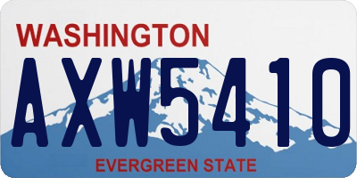 WA license plate AXW5410