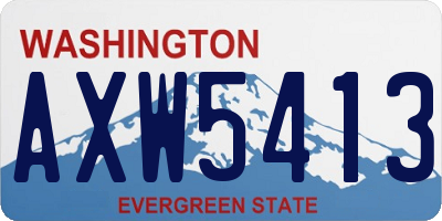 WA license plate AXW5413
