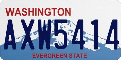 WA license plate AXW5414