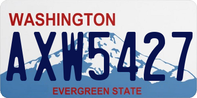 WA license plate AXW5427