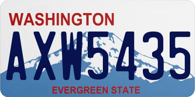 WA license plate AXW5435