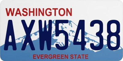 WA license plate AXW5438