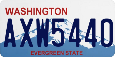 WA license plate AXW5440