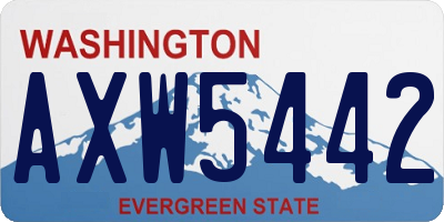 WA license plate AXW5442