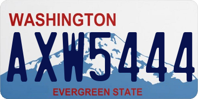WA license plate AXW5444