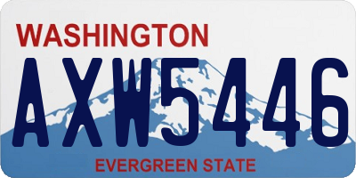 WA license plate AXW5446