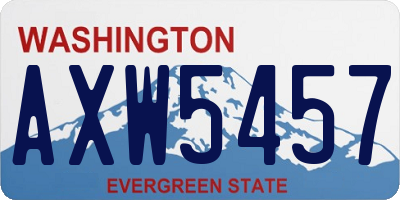 WA license plate AXW5457