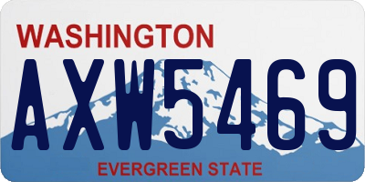 WA license plate AXW5469