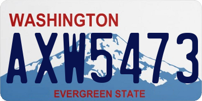 WA license plate AXW5473