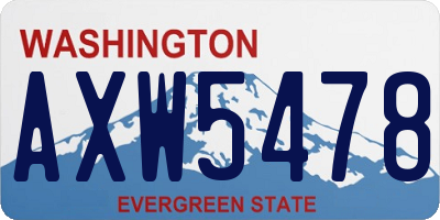WA license plate AXW5478
