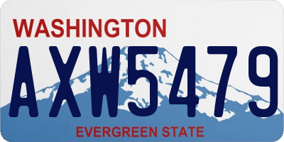 WA license plate AXW5479