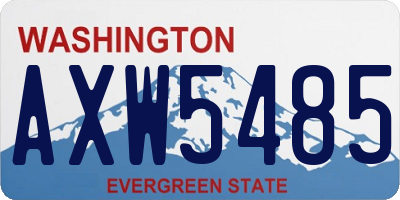 WA license plate AXW5485