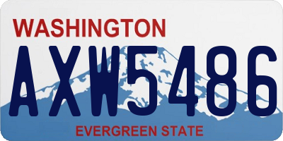 WA license plate AXW5486