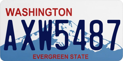 WA license plate AXW5487