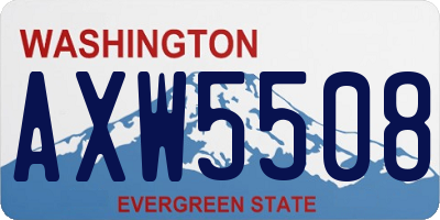 WA license plate AXW5508